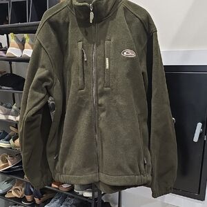 DRAKE, Olive Green Fleece Jacket. LIKE NEW!
